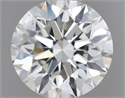 Natural Diamond 0.51 Carats, Round with Excellent Cut, H Color, VS2 Clarity and Certified by IGI