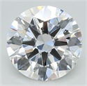 Natural Diamond 4.40 Carats, Round with Excellent Cut, F Color, SI1 Clarity and Certified by GIA