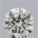 Natural Diamond 0.53 Carats, Round with Excellent Cut, K Color, SI1 Clarity and Certified by IGI