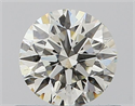 Natural Diamond 0.55 Carats, Round with Excellent Cut, K Color, VS2 Clarity and Certified by GIA