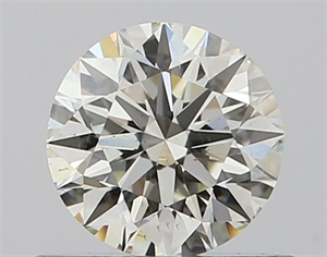 Picture of Natural Diamond 0.55 Carats, Round with Excellent Cut, K Color, VS2 Clarity and Certified by GIA