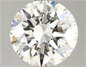 Natural Diamond 2.06 Carats, Round with Excellent Cut, H Color, IF Clarity and Certified by IGI