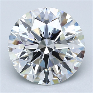 Picture of Natural Diamond 3.51 Carats, Round with Excellent Cut, E Color, VS2 Clarity and Certified by GIA