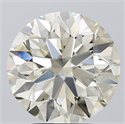 Natural Diamond 5.01 Carats, Round with Excellent Cut, J Color, VVS2 Clarity and Certified by IGI