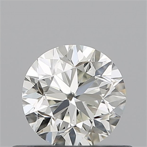 Picture of Natural Diamond 0.50 Carats, Round with Good Cut, J Color, VVS2 Clarity and Certified by IGI