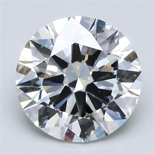 Picture of Natural Diamond 4.02 Carats, Round with Excellent Cut, G Color, VS2 Clarity and Certified by GIA