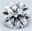 Natural Diamond 2.51 Carats, Round with Excellent Cut, E Color, VVS2 Clarity and Certified by GIA