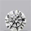 Natural Diamond 0.43 Carats, Round with Excellent Cut, H Color, IF Clarity and Certified by IGI