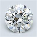 Natural Diamond 2.01 Carats, Round with Excellent Cut, H Color, VS1 Clarity and Certified by GIA