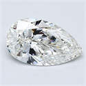 Natural Diamond 0.91 Carats, Pear with  Cut, I Color, IF Clarity and Certified by GIA