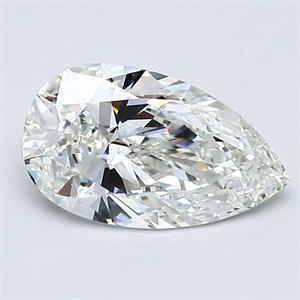 Picture of Natural Diamond 0.91 Carats, Pear with  Cut, I Color, IF Clarity and Certified by GIA