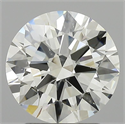 Natural Diamond 2.01 Carats, Round with Excellent Cut, H Color, SI1 Clarity and Certified by GIA