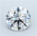 Natural Diamond 1.40 Carats, Round with Excellent Cut, D Color, VVS1 Clarity and Certified by GIA