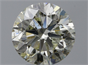 Natural Diamond 4.10 Carats, Round with Very Good Cut, K Color, SI2 Clarity and Certified by IGI