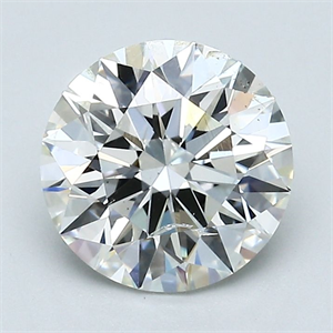 Picture of Natural Diamond 2.01 Carats, Round with Excellent Cut, I Color, SI2 Clarity and Certified by GIA