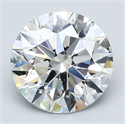 Natural Diamond 3.01 Carats, Round with Excellent Cut, H Color, SI1 Clarity and Certified by GIA