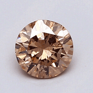 0.43 Carats, Round Diamond with Very Good Cut, Fancy Brown-Chocolate color Color, SI1 Clarity and Certified By Diamonds-USA