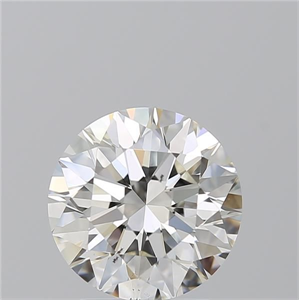 Picture of Natural Diamond 2.52 Carats, Round with Excellent Cut, I Color, VS2 Clarity and Certified by GIA