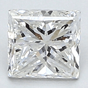 Picture of 0.39 Carats, Princess natural Diamond with Good Cut, F Color, VS2 Clarity and Certified By CGL