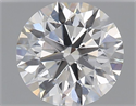 Natural Diamond 0.43 Carats, Round with Excellent Cut, F Color, VS2 Clarity and Certified by GIA