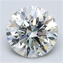 Natural Diamond 2.01 Carats, Round with Excellent Cut, J Color, SI1 Clarity and Certified by GIA