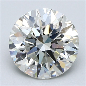 Picture of Natural Diamond 2.01 Carats, Round with Excellent Cut, J Color, SI1 Clarity and Certified by GIA