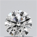 Natural Diamond 0.55 Carats, Round with Excellent Cut, F Color, I1 Clarity and Certified by GIA