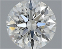 Natural Diamond 0.53 Carats, Round with Excellent Cut, J Color, VS1 Clarity and Certified by GIA