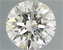 Natural Diamond 0.50 Carats, Round with Excellent Cut, I Color, IF Clarity and Certified by IGI