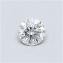 Natural Diamond 0.40 Carats, Round with Very Good Cut, F Color, I1 Clarity and Certified by GIA