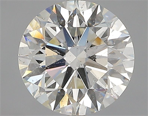 Picture of Natural Diamond 2.01 Carats, Round with Excellent Cut, I Color, SI2 Clarity and Certified by GIA