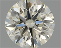 Natural Diamond 0.60 Carats, Round with Excellent Cut, J Color, VS2 Clarity and Certified by IGI