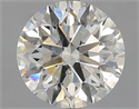 Natural Diamond 2.70 Carats, Round with Excellent Cut, J Color, SI2 Clarity and Certified by GIA