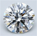 Natural Diamond 2.20 Carats, Round with Excellent Cut, F Color, VS2 Clarity and Certified by GIA