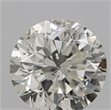 Natural Diamond 0.50 Carats, Round with Good Cut, J Color, SI2 Clarity and Certified by IGI