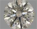 Natural Diamond 0.53 Carats, Round with Excellent Cut, K Color, I1 Clarity and Certified by IGI