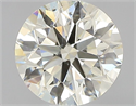 Natural Diamond 0.77 Carats, Round with Excellent Cut, K Color, SI1 Clarity and Certified by IGI