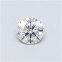 Natural Diamond 0.40 Carats, Round with Excellent Cut, F Color, SI2 Clarity and Certified by GIA