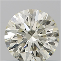 Natural Diamond 0.57 Carats, Round with Excellent Cut, K Color, VVS2 Clarity and Certified by GIA