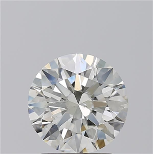 Picture of Natural Diamond 2.01 Carats, Round with Excellent Cut, I Color, SI2 Clarity and Certified by GIA