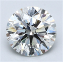 Natural Diamond 2.01 Carats, Round with Excellent Cut, I Color, SI2 Clarity and Certified by GIA