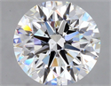 Natural Diamond 1.67 Carats, Round with Excellent Cut, F Color, VS2 Clarity and Certified by GIA