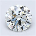 Natural Diamond 1.70 Carats, Round with Excellent Cut, I Color, VVS1 Clarity and Certified by GIA