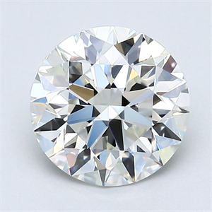 Picture of Natural Diamond 1.70 Carats, Round with Excellent Cut, I Color, VVS1 Clarity and Certified by GIA