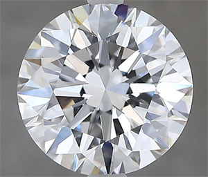 Picture of Natural Diamond 1.90 Carats, Round with Excellent Cut, E Color, VVS1 Clarity and Certified by GIA