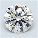 Natural Diamond 2.01 Carats, Round with Excellent Cut, F Color, SI2 Clarity and Certified by GIA