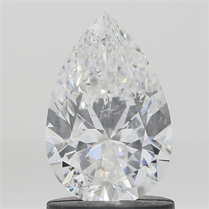 Picture of Natural Diamond 1.09 Carats, Pear with  Cut, E Color, SI2 Clarity and Certified by GIA