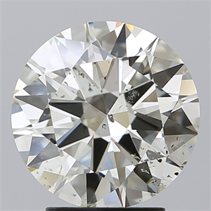 Picture of Natural Diamond 3.01 Carats, Round with Excellent Cut, J Color, SI2 Clarity and Certified by IGI