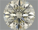 Natural Diamond 0.52 Carats, Round with Excellent Cut, K Color, SI1 Clarity and Certified by IGI