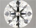 Natural Diamond 3.51 Carats, Round with Excellent Cut, I Color, IF Clarity and Certified by IGI